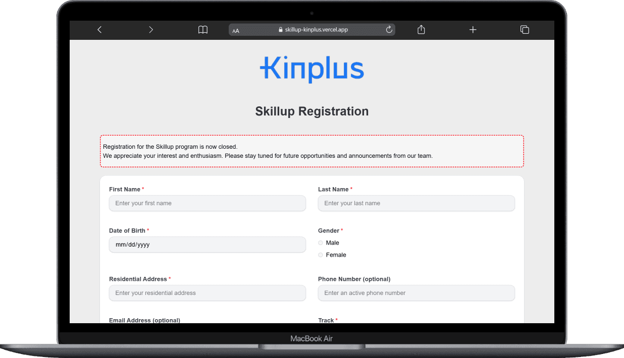 Screenshot of Skillup