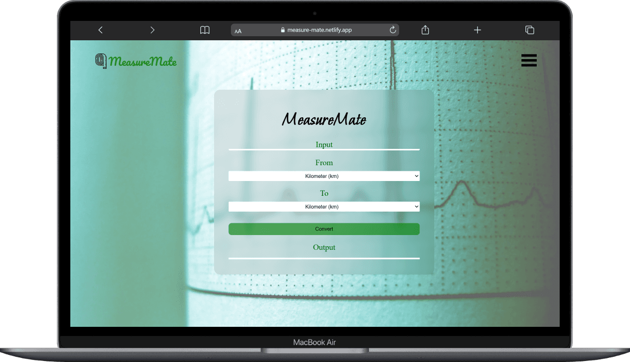 Screenshot of MeasureMate